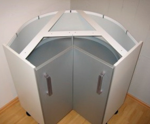 mueble esquina con herraje giratorio cocina