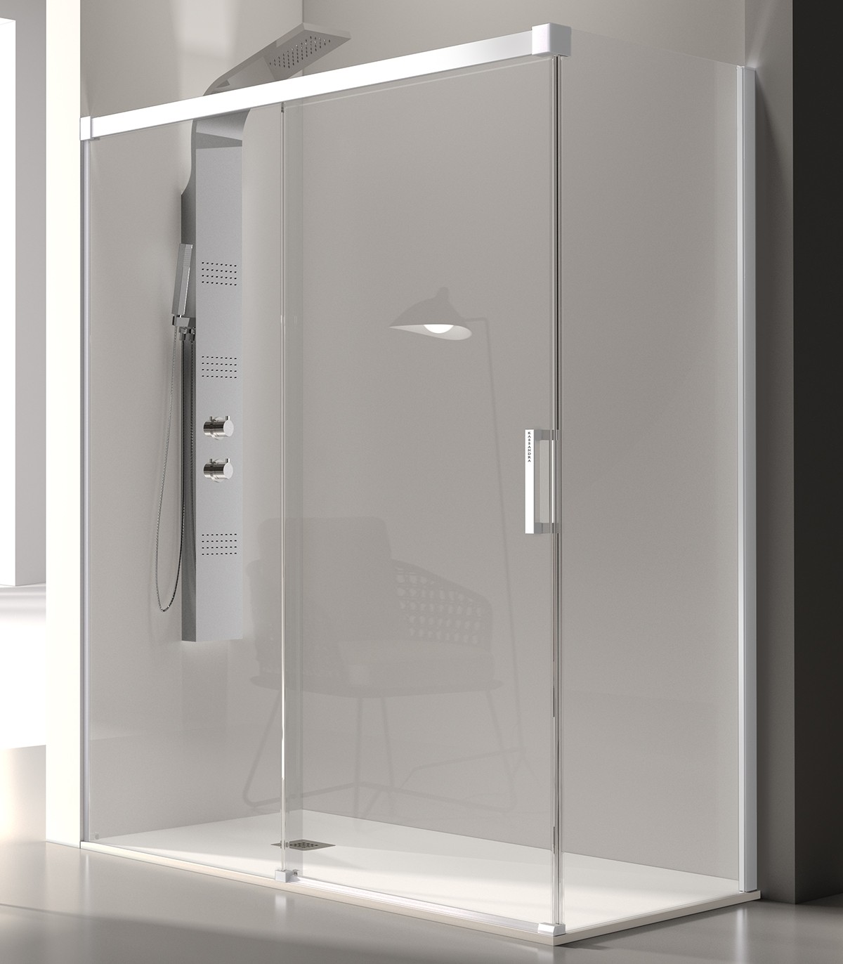 mampara blanca ducha