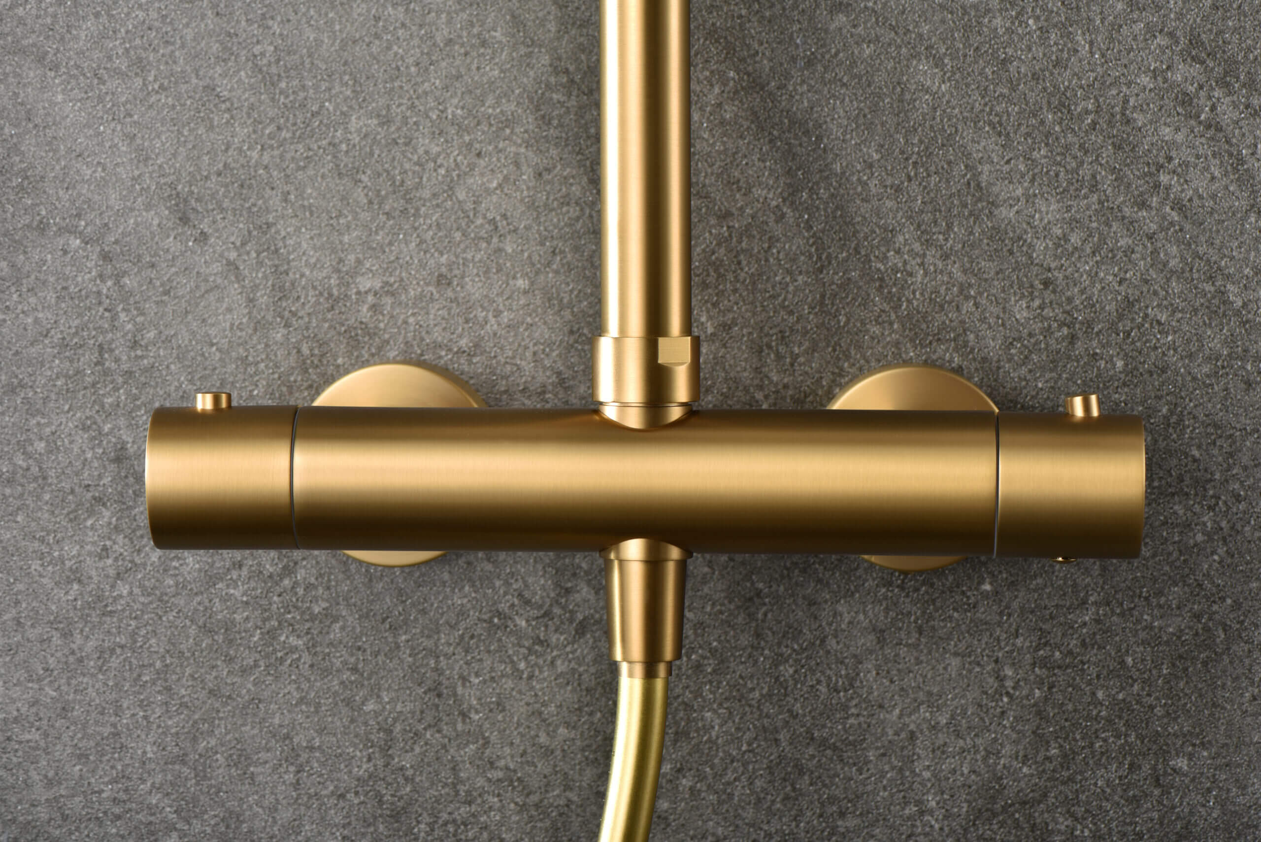 barra ducha termostatica MONZA dorada oro cepillado PVD IMEX