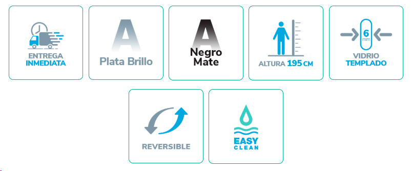 caracteristicas mampara bañera antical PRISMA