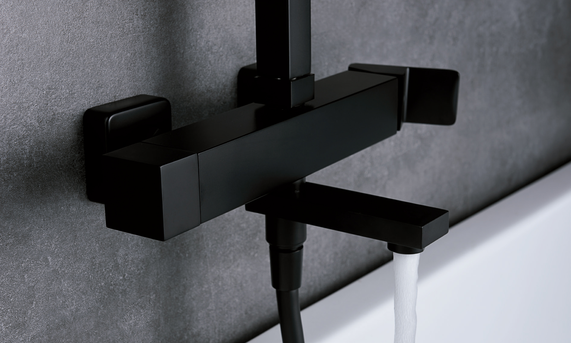 columna ducha para bañera negro mate FIYI