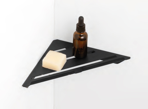 esquinero para ducha negro mate estante repisa slim