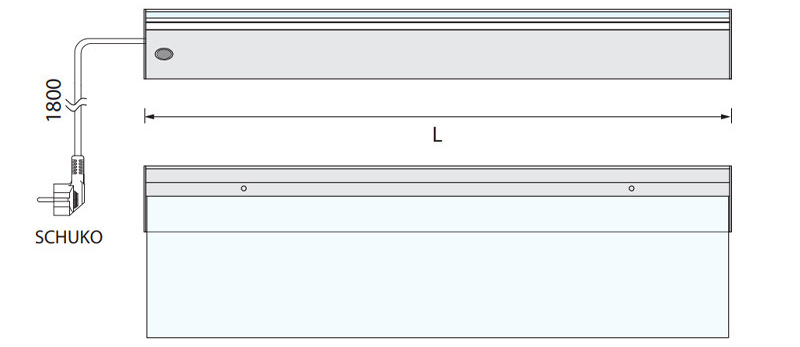 estante LED cristal cocina MONOTEO medidas