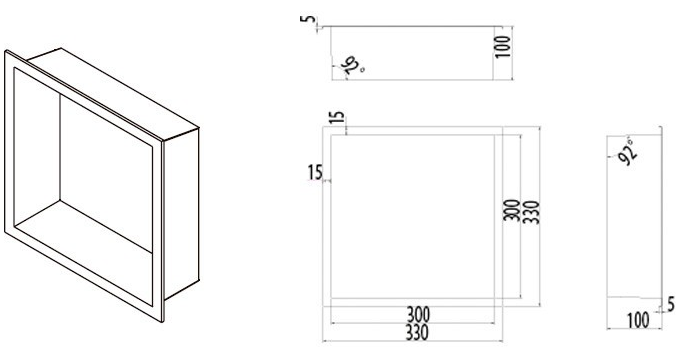 medida hornacina 33x33 atlantic