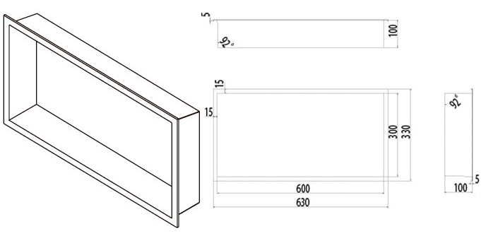 medida hornacina 63x33 pacific