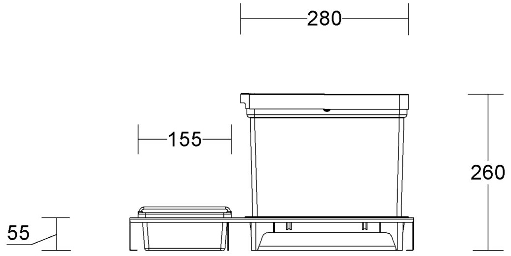 medidas cajon basura cocina SERIE 5