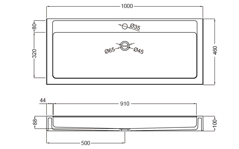 medidas lavabo mural 100 colores dayra
