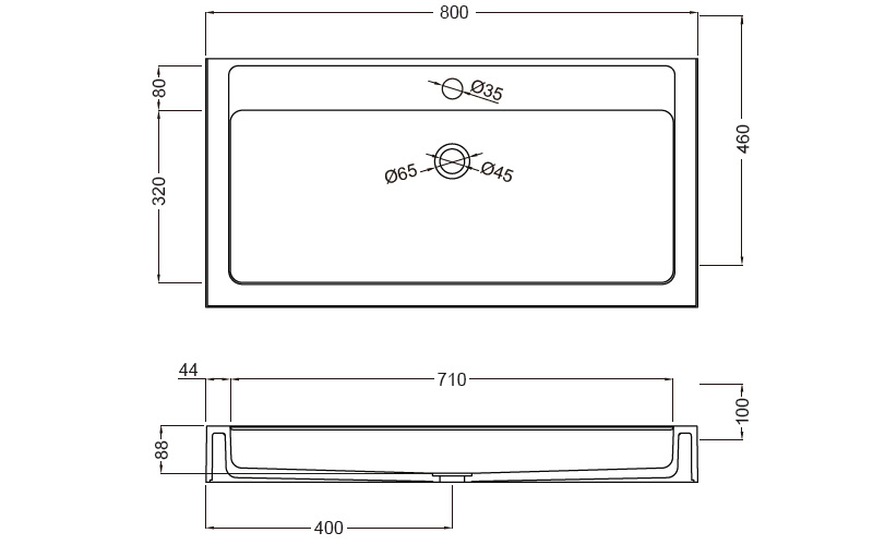 medidas lavabo mural 80 colores dayra