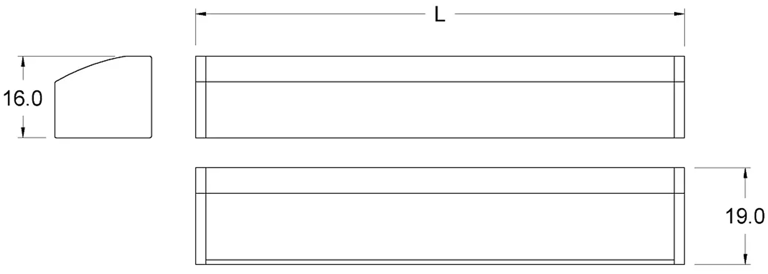 medidas luz bajo mueble cocina negra todo difusor MOSCA - noir black