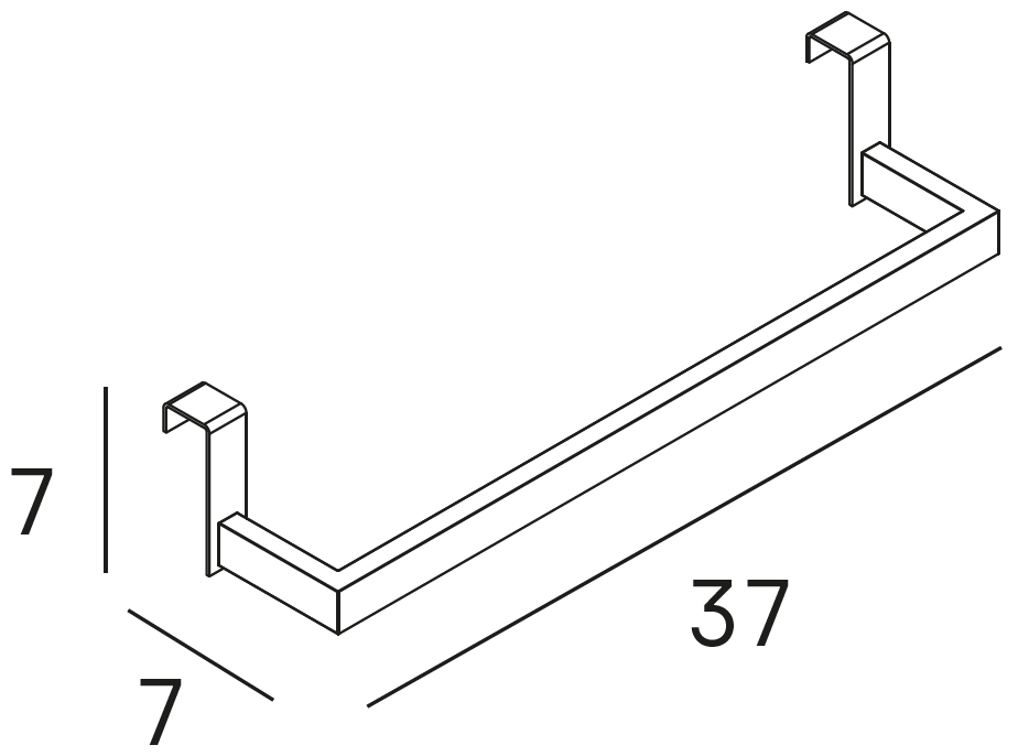 medidas toallero lateral mueble baño PVD