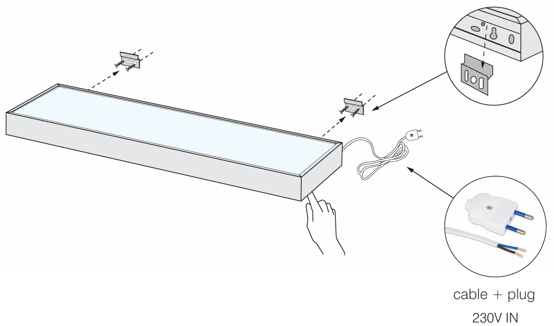 montaje instalacion estante cristal LED luz cocina negro mate balda estanteria TEO