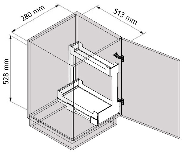 medidas extraible bajo fregadero Pinello Inside Sink