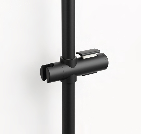 soporte de ducha regulable para barra de apoyo en T