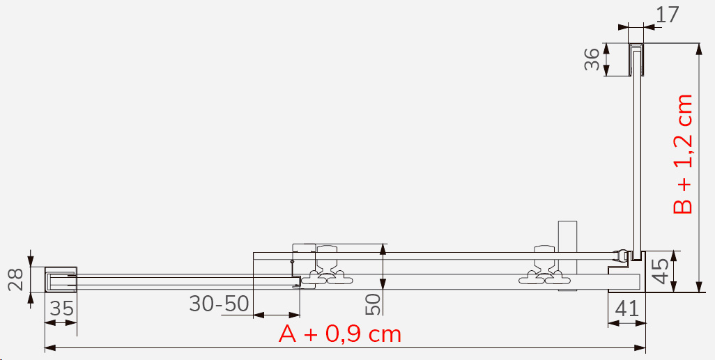 mampara abatible ducha LUKA
