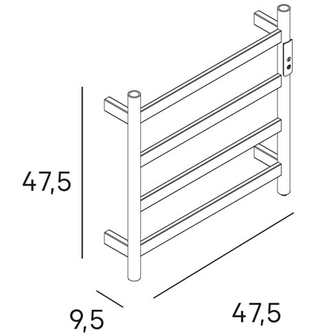 toallero electrico para baño blanco negro secatoallas