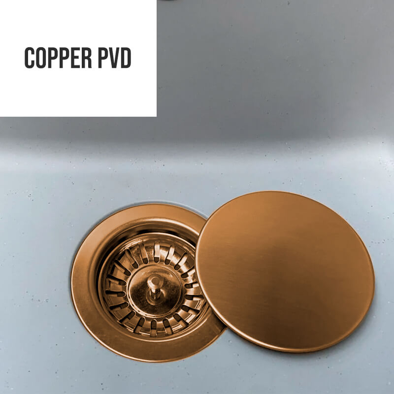 valvula fregadero copper pvd a juego grifo cocina
