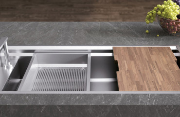 El accesorio de cocina que transformará tu espacio: Fregaderos Grandes, tipo Workstation